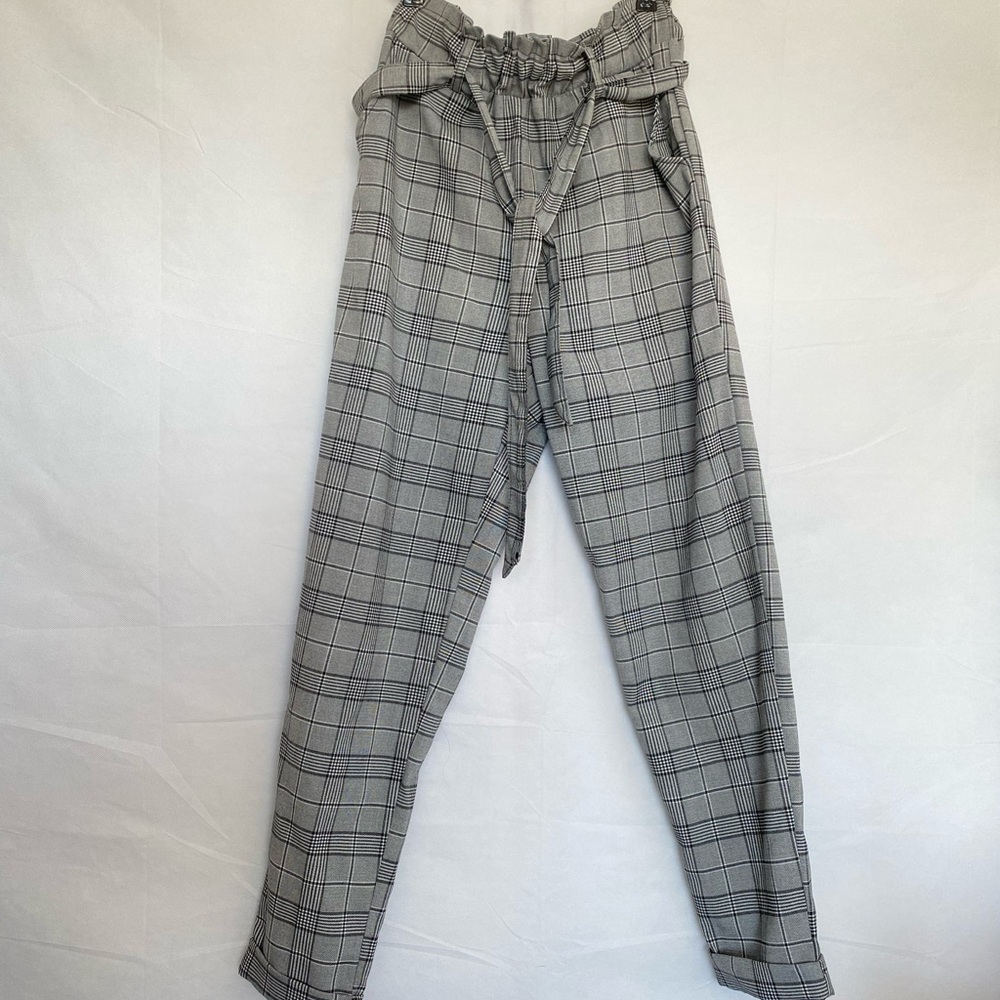 So Stylish Gray Plaid Women's Pants